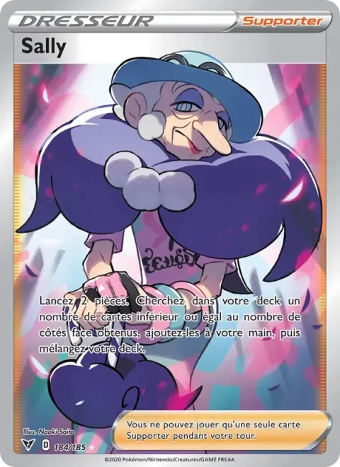 Carte Pokémon Sally 184/185, extension Voltage Éclatant