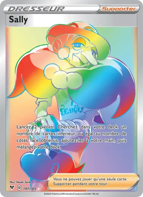 Carte Pokémon Sally 197/185, extension Voltage Éclatant
