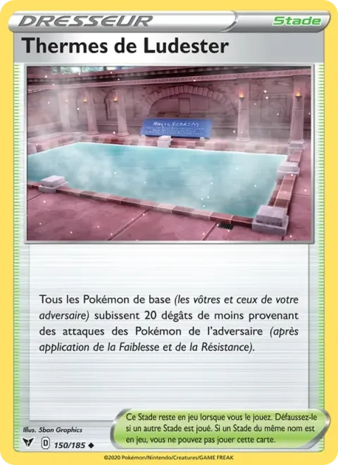 Carte Pokémon Thermes de Ludester 150/185, extension Voltage Éclatant