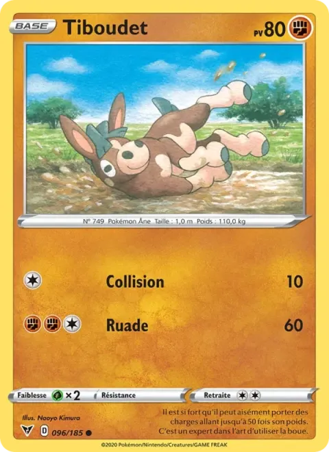 Carte Pokémon Tiboudet 096/185, extension Voltage Éclatant
