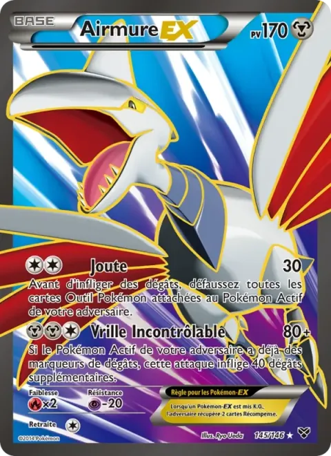 Carte Pokémon Airmure EX 145/146, extension XY