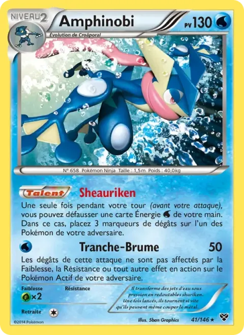 Carte Pokémon Amphinobi 041/146, extension XY