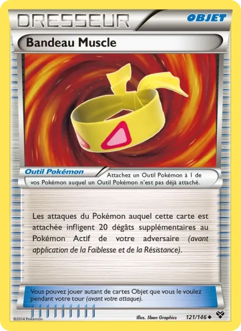 Carte Pokémon Bandeau Muscle 121/146, extension XY