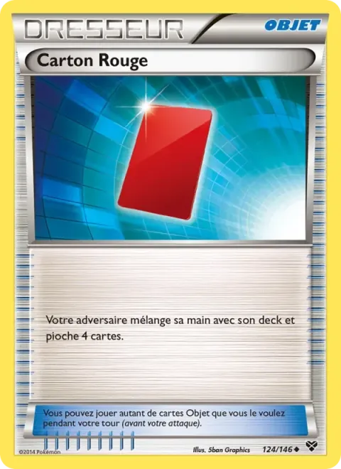 Carte Pokémon Carton Rouge 124/146, extension XY