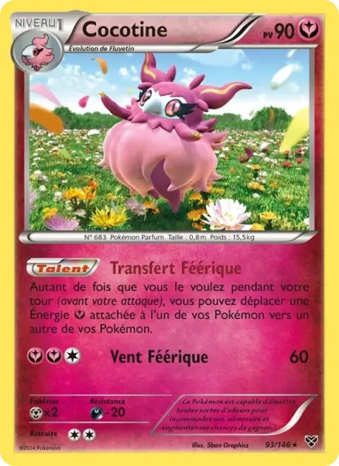 Carte Pokémon Cocotine 093/146, extension XY