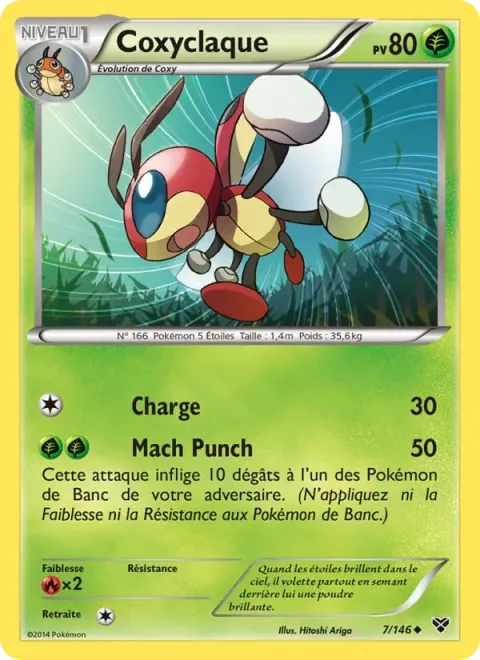 Carte Pokémon Coxyclaque 007/146, extension XY