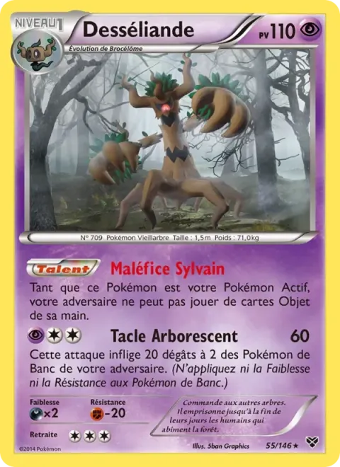 Carte Pokémon Desséliande 055/146, extension XY