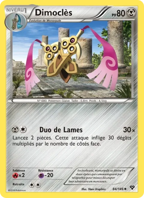 Carte Pokémon Dimoclès 084/146, extension XY