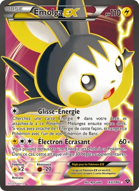 Carte Pokémon Emolga EX 143/146, extension XY