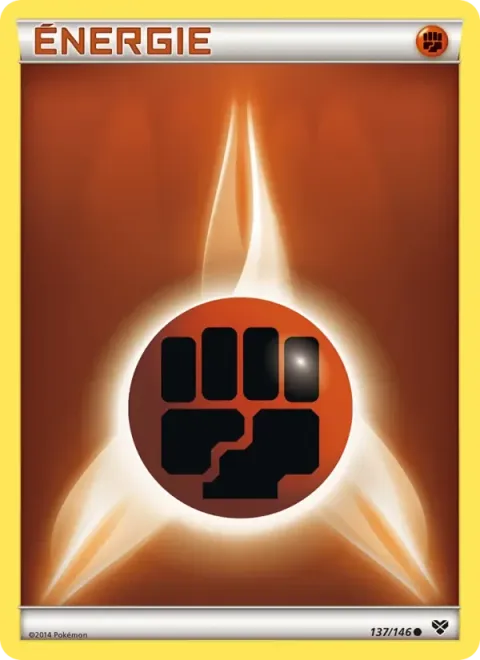 Carte Pokémon Énergie Combat 137/146, extension XY