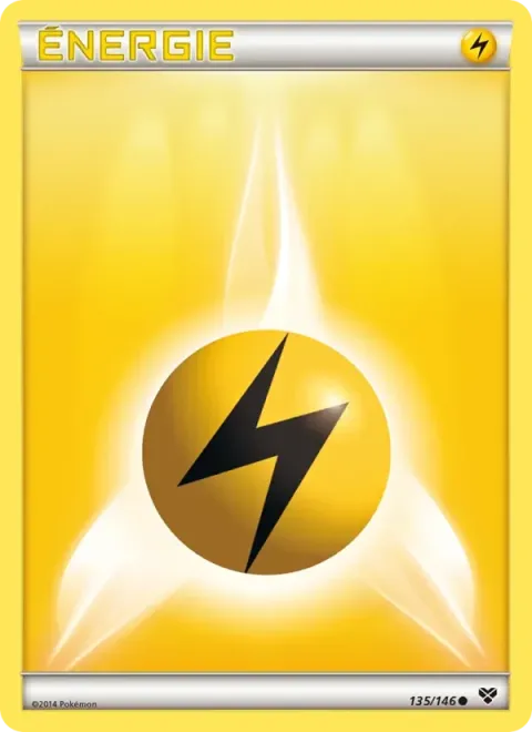 Carte Pokémon Énergie Electrik 135/146, extension XY