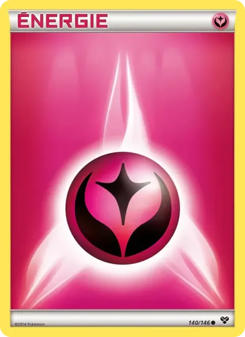 Carte Pokémon Énergie Fée 140/146, extension XY