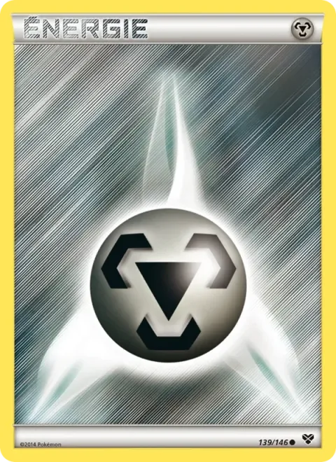 Carte Pokémon Énergie Métal 139/146, extension XY