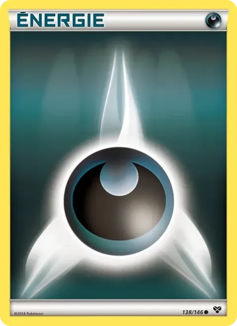 Carte Pokémon Énergie Obscurité 138/146, extension XY