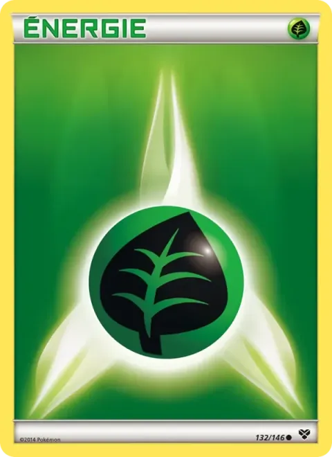 Carte Pokémon Énergie Plante 132/146, extension XY