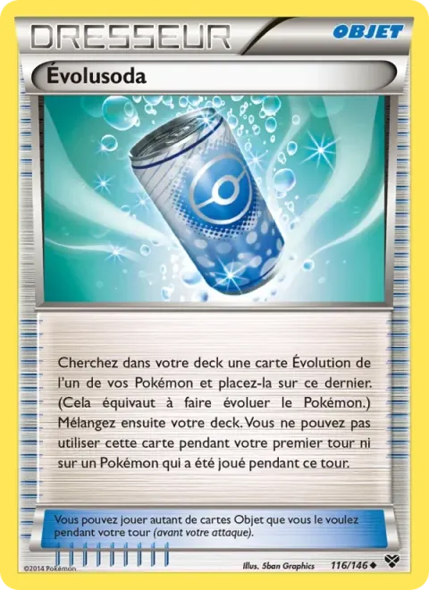 Carte Pokémon Évolusoda 116/146, extension XY