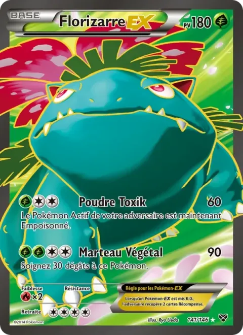 Carte Pokémon Florizarre EX 141/146, extension XY