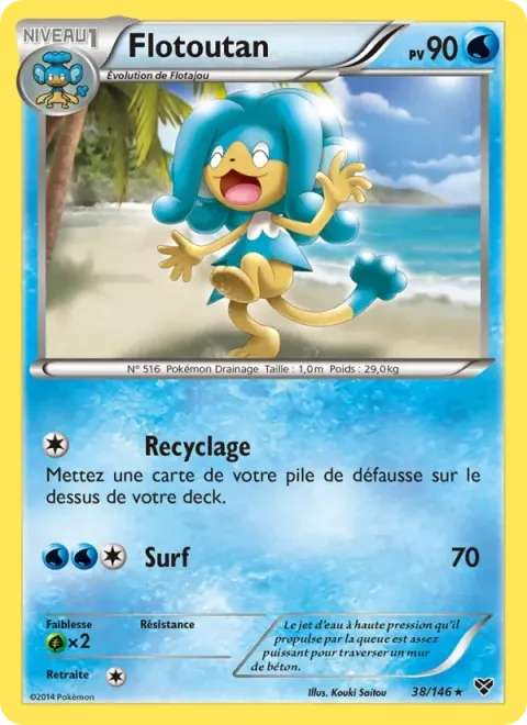 Carte Pokémon Flotoutan 038/146, extension XY