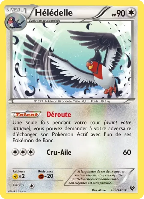 Carte Pokémon Hélédelle 103/146, extension XY