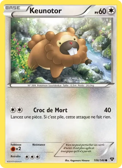 Carte Pokémon Keunotor 106/146, extension XY
