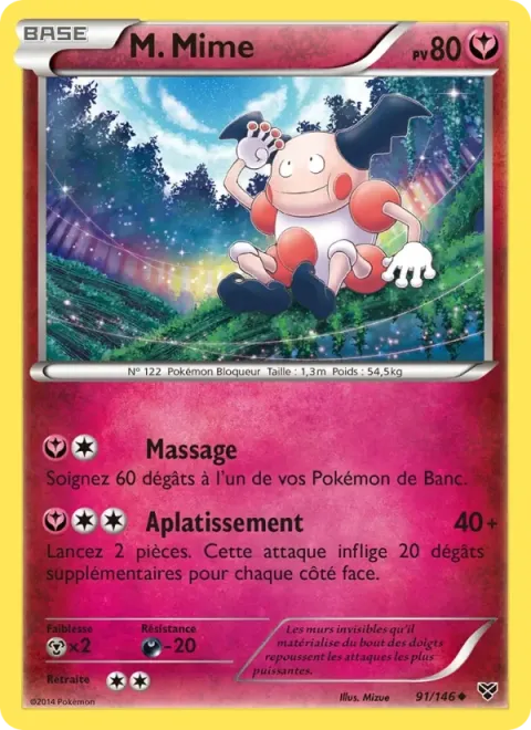 Carte Pokémon M. Mime 091/146, extension XY