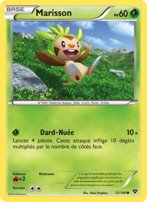 Carte Pokémon Marisson 012/146, extension XY