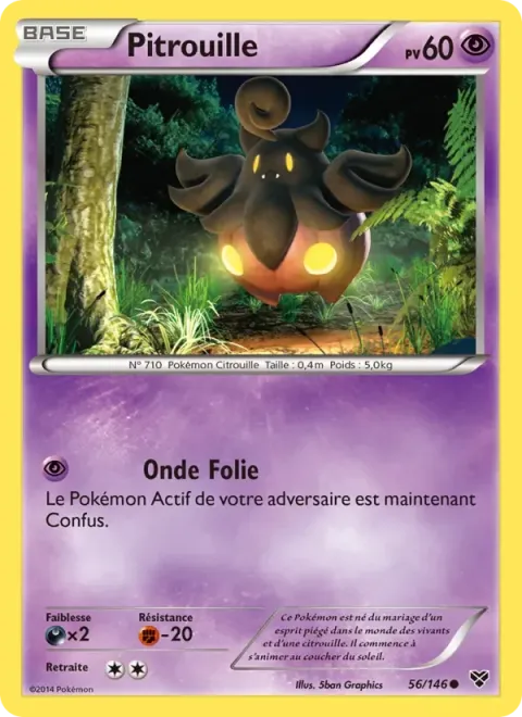 Carte Pokémon Pitrouille 056/146, extension XY