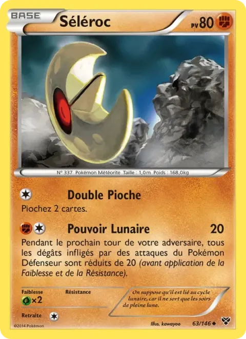 Carte Pokémon Séléroc 063/146, extension XY