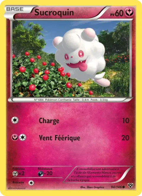 Carte Pokémon Sucroquin 094/146, extension XY
