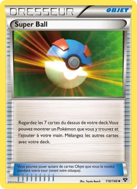 Carte Pokémon Super Ball 118/146, extension XY