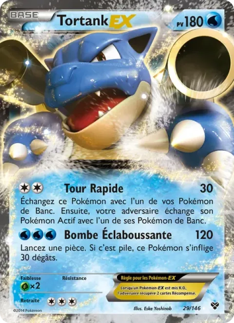 Carte Pokémon Tortank EX 029/146, extension XY