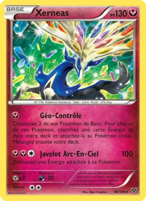 Carte Pokémon Xerneas 096/146, extension XY