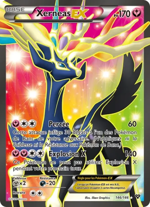 Carte Pokémon Xerneas EX 146/146, extension XY