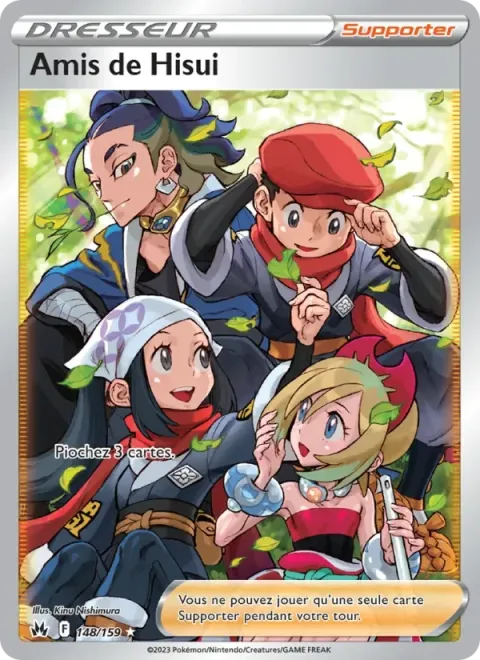 Carte Pokémon Amis de Hisui 148/159, extension Zénith Suprême