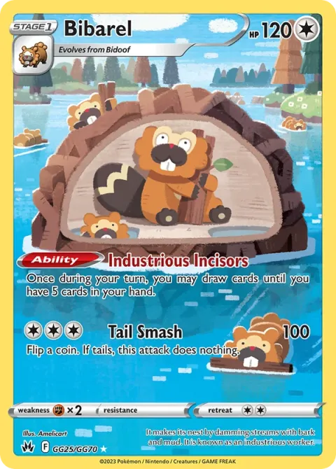 Carte Pokémon Castorno GG25/GG70, extension Zénith Suprême