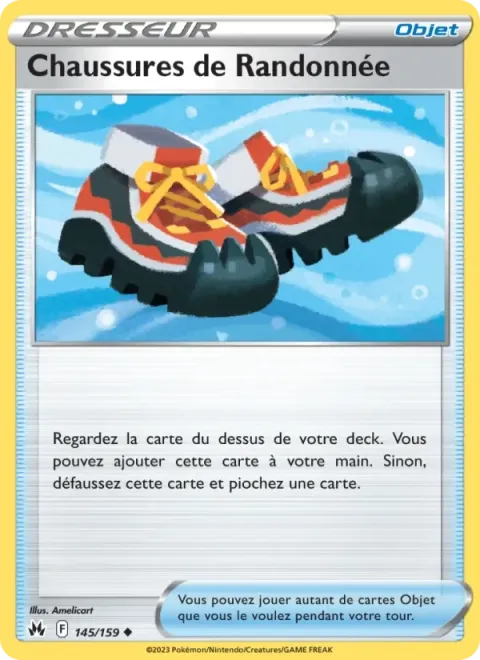 Carte Pokémon Chaussures de Randonnée 145/159, extension Zénith Suprême