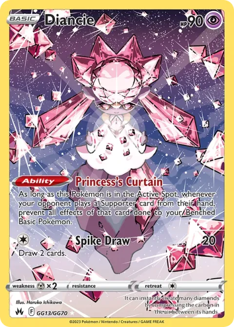 Carte Pokémon Diancie GG13/GG70, extension Zénith Suprême