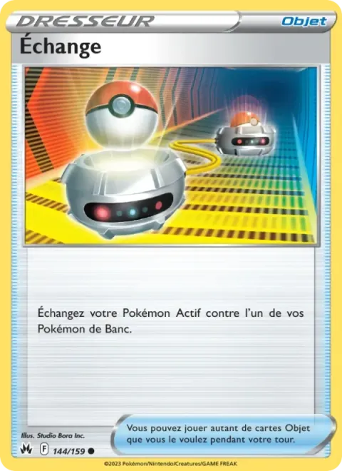 Carte Pokémon Échange 144/159, extension Zénith Suprême