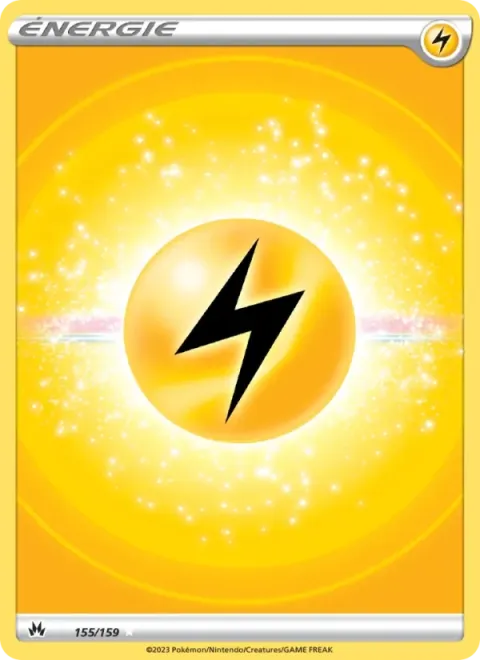 Carte Pokémon Énergie Électrique 155/159, extension Zénith Suprême