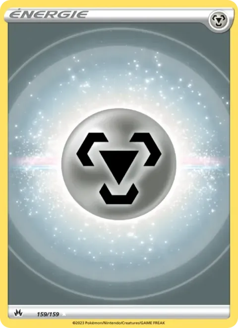 Carte Pokémon Énergie Métal 159/159, extension Zénith Suprême