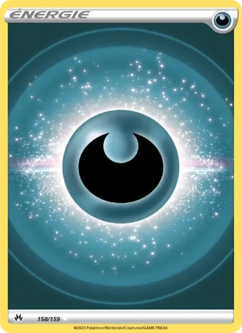 Carte Pokémon Énergie Obscurité 158/159, extension Zénith Suprême