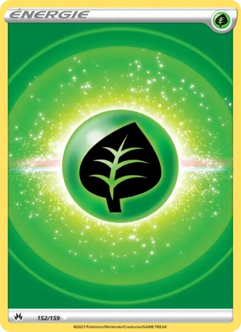 Carte Pokémon Énergie Plante 152/159, extension Zénith Suprême