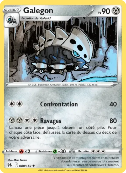Carte Pokémon Galegon 088/159, extension Zénith Suprême