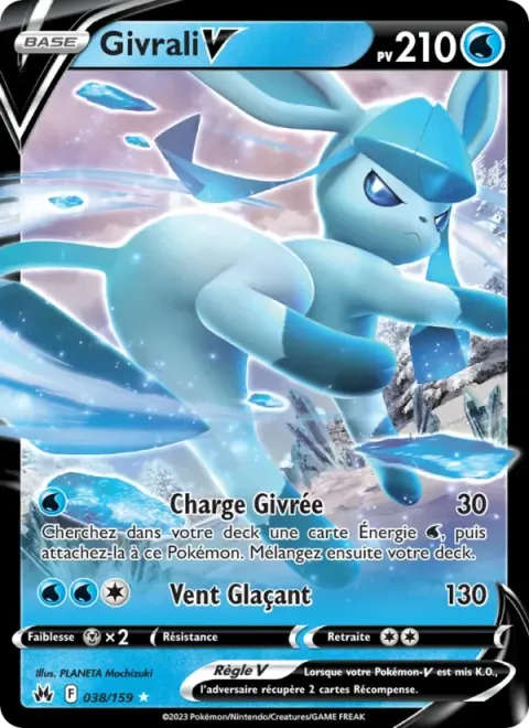 Carte Pokémon Givrali V 038/159, extension Zénith Suprême