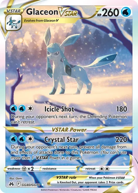 Carte Pokémon Givrali VSTAR GG40/GG70, extension Zénith Suprême
