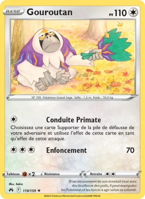Carte Pokémon Gouroutan 119/159, extension Zénith Suprême