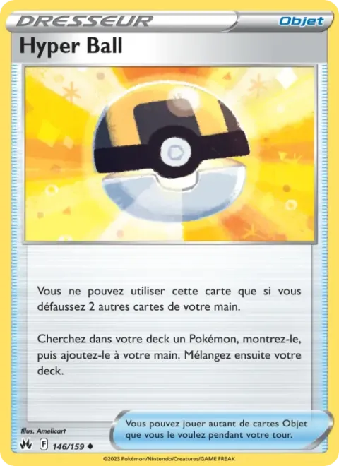 Carte Pokémon Hyper Ball 146/159, extension Zénith Suprême