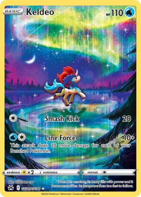 Carte Pokémon Keldeo GG07/GG70, extension Zénith Suprême