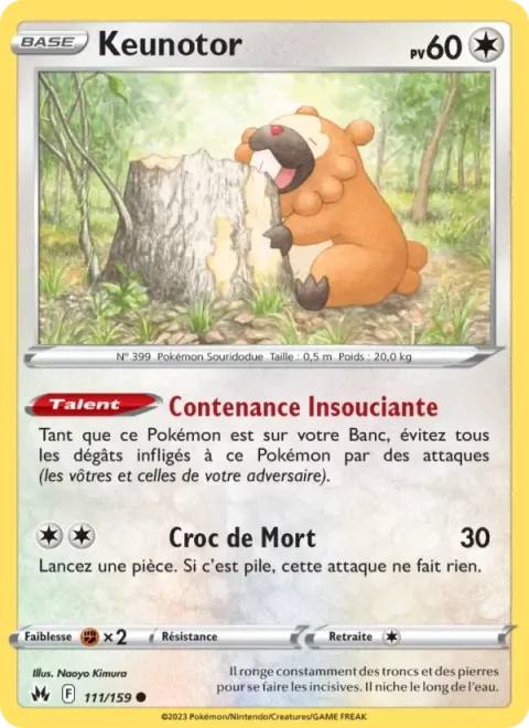 Carte Pokémon Keunotor 111/159, extension Zénith Suprême