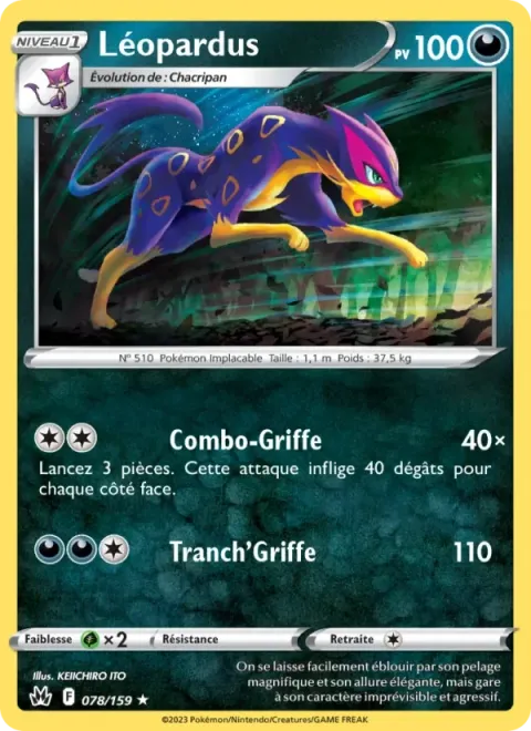 Carte Pokémon Léopardus 078/159, extension Zénith Suprême